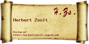 Herbert Zsolt névjegykártya